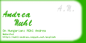 andrea muhl business card