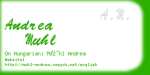 andrea muhl business card